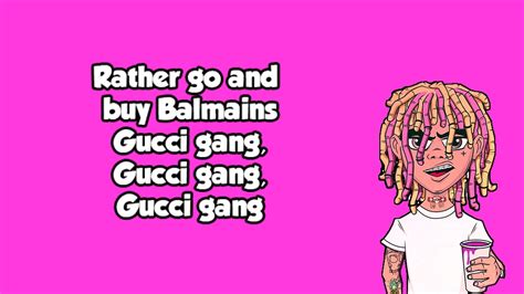 lil pump gucci gang lyri|gucci gang clean lyrics.